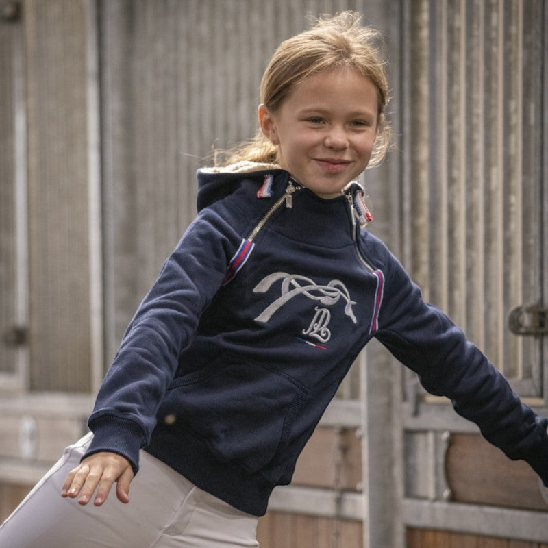 Eden by Pénélope - Sweat enfant double zip marine | - Ohlala