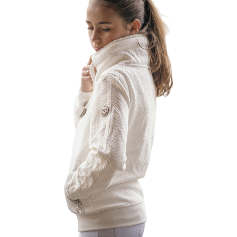 Pénélope - Sweatshirt à capuche manches longues junior Laponia écru