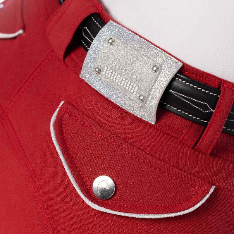 Equithème - Pantalon d'équitation femme Belinda rouge | - Ohlala