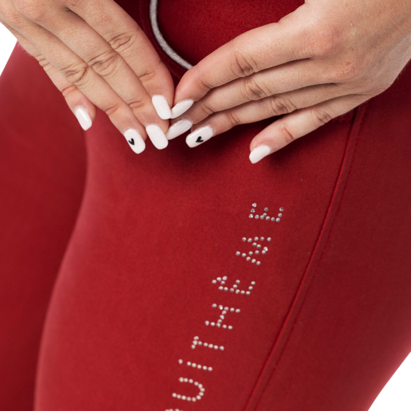 Equithème - Pantalon d'équitation femme Belinda rouge | - Ohlala