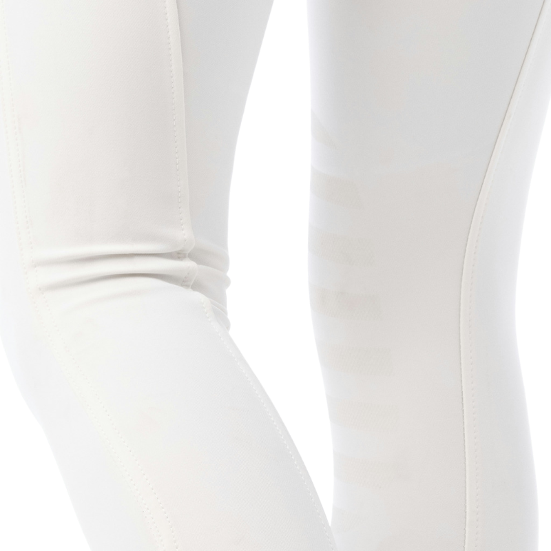 Equithème - Pantalon d'équitation fille Safir blanc/ bleu | - Ohlala