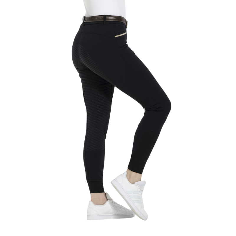 Equithème - Pantalon d'équitation femme full grip Gizel noir | - Ohlala