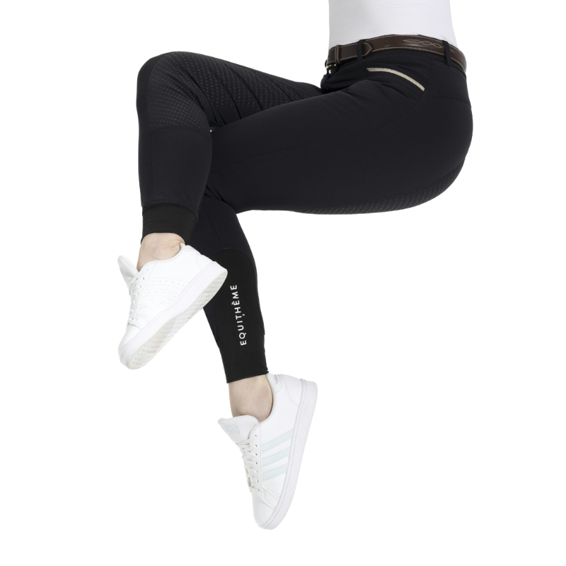 Equithème - Pantalon d'équitation femme full grip Gizel noir | - Ohlala