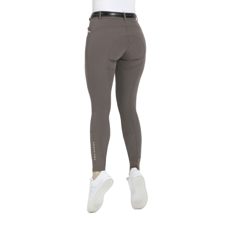 Equithème - Pantalon d'équitation femme full grip Gizel taupe | - Ohlala