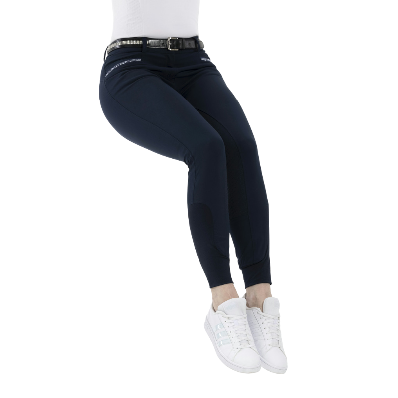 Equithème - Pantalon d'équitation femme full grip Gizel marine | - Ohlala