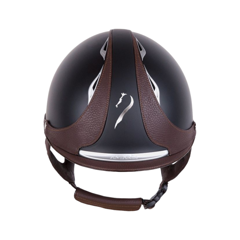 Antarès Sellier - Casque Référence Cross visière courte Noir / Marron | - Ohlala