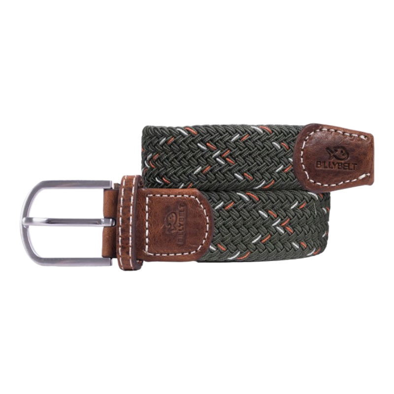 Billybelt - Ceinture tressée Tanzanie vert/ blanc/ rouge