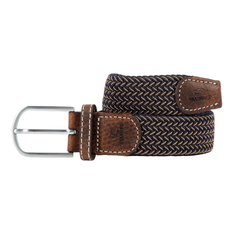 Billybelt - Ceinture tressée Havane marron/ noir