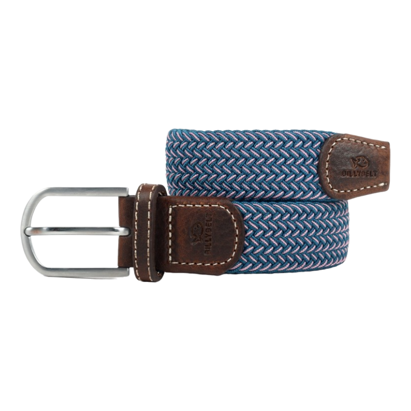 Billybelt - Ceinture tressée Séoul bleu/ rose