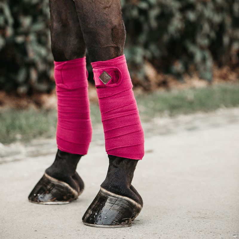 Kentucky Horsewear - Bandes de polo velvet fuchsia | - Ohlala