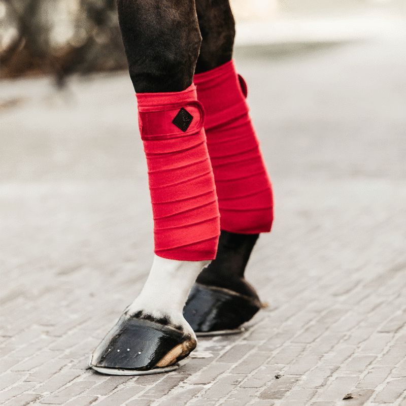 Kentucky Horsewear - Bandes de polo velvet rouge | - Ohlala