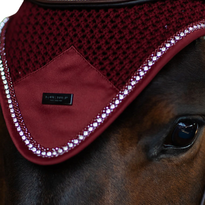 Equestrian Stockholm - Bonnet pour chevaux Modern Crystal noir