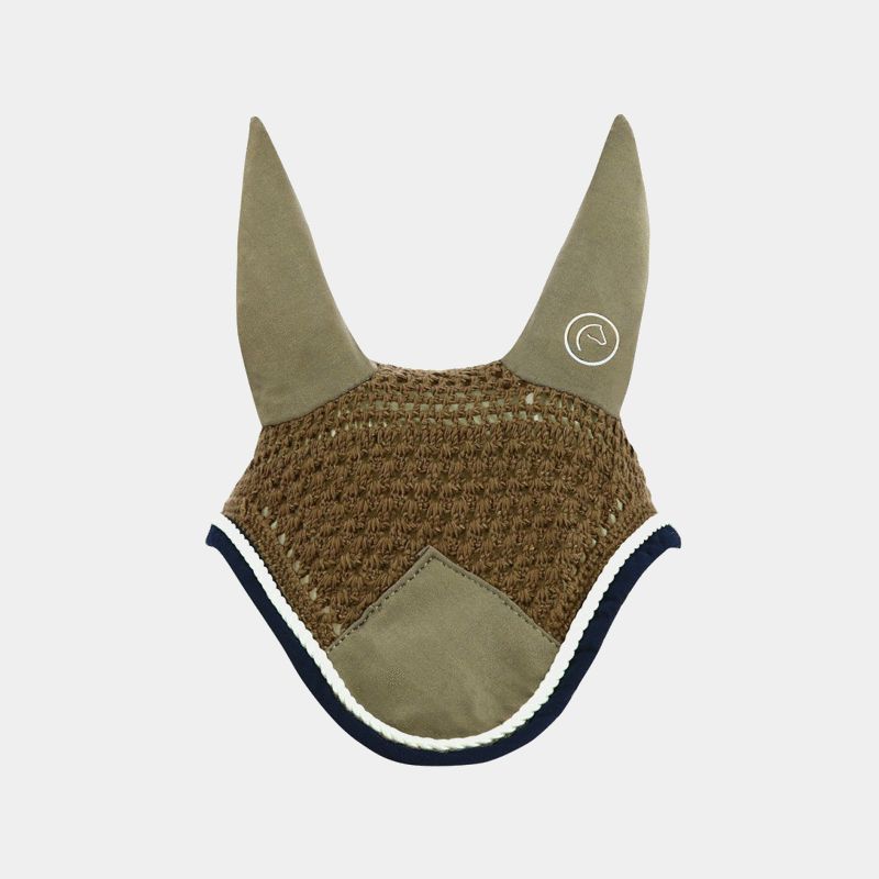 Equithème - Bonnet chasse-mouches Polyfun taupe | - Ohlala