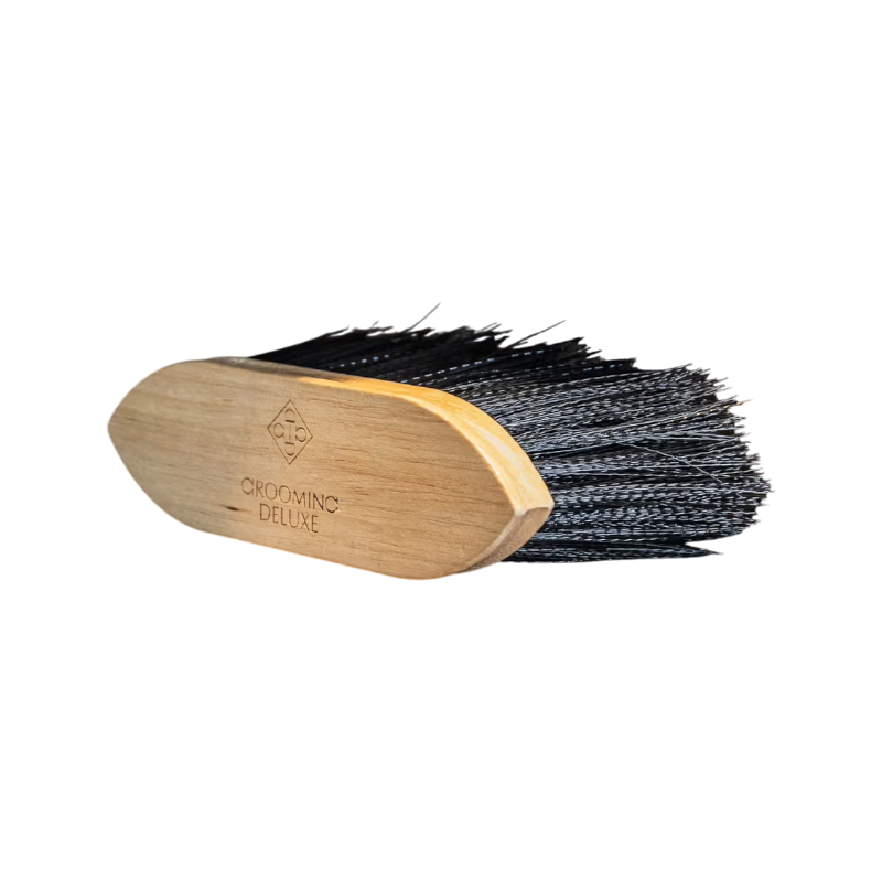 Grooming Deluxe - Brosse douce en bois à poils long noir
