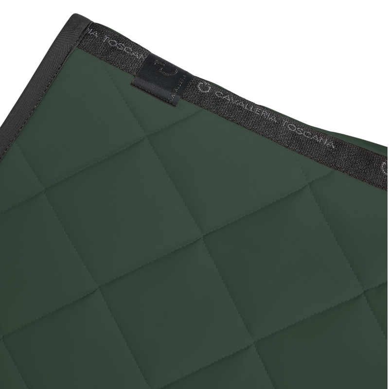 Cavalleria Toscana - Tapis de selle Diamond Quilted Jersey jungle green | - Ohlala