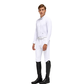 Cavalleria Toscana - Chemise de concours manches longues homme Guibert blanc | - Ohlala