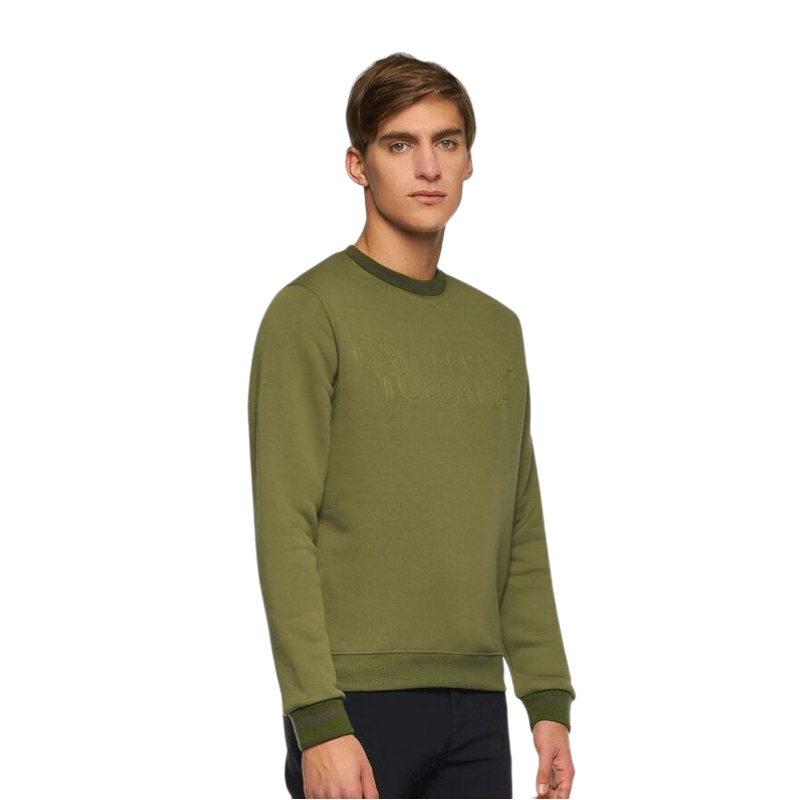 Cavalleria Toscana - Sweat avec logo en relief homme foliage green | - Ohlala