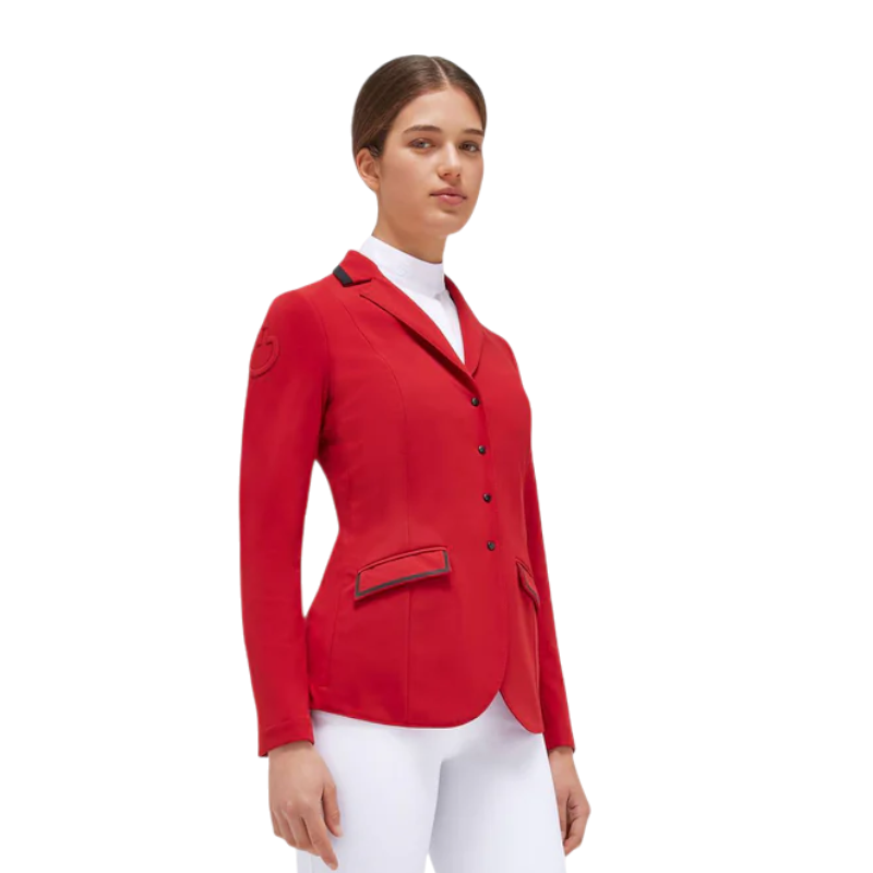 Cavalleria Toscana - Veste de concours femme jersey broderie rouge