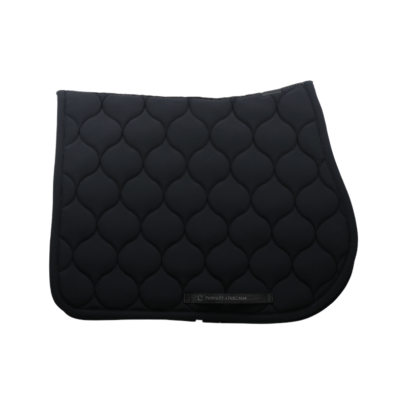 Cavalleria Toscana - Tapis de selle New Circular Quilted Jersey noir/ cuivre | - Ohlala