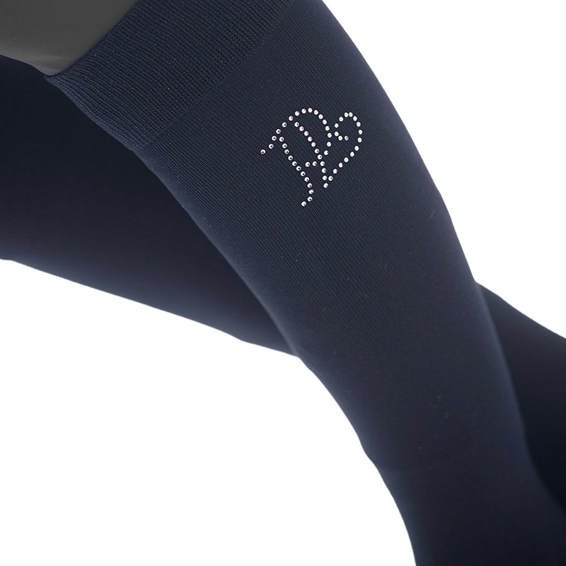 Pénélope - Chaussette d'équitation Luxe Strass marine