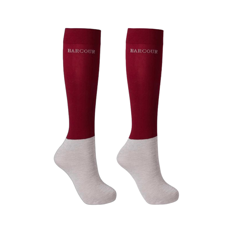 Harcour - Vaya Bordeaux Rider Riding Socks (X2)