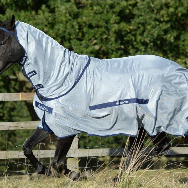 Bucas - Couverture anti-mouches Buzz-Off Full Neck bleu