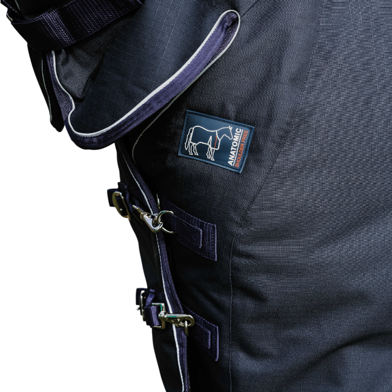 Equithème - Couverture d'extérieur Atomic Combo 1200 D marine 50g