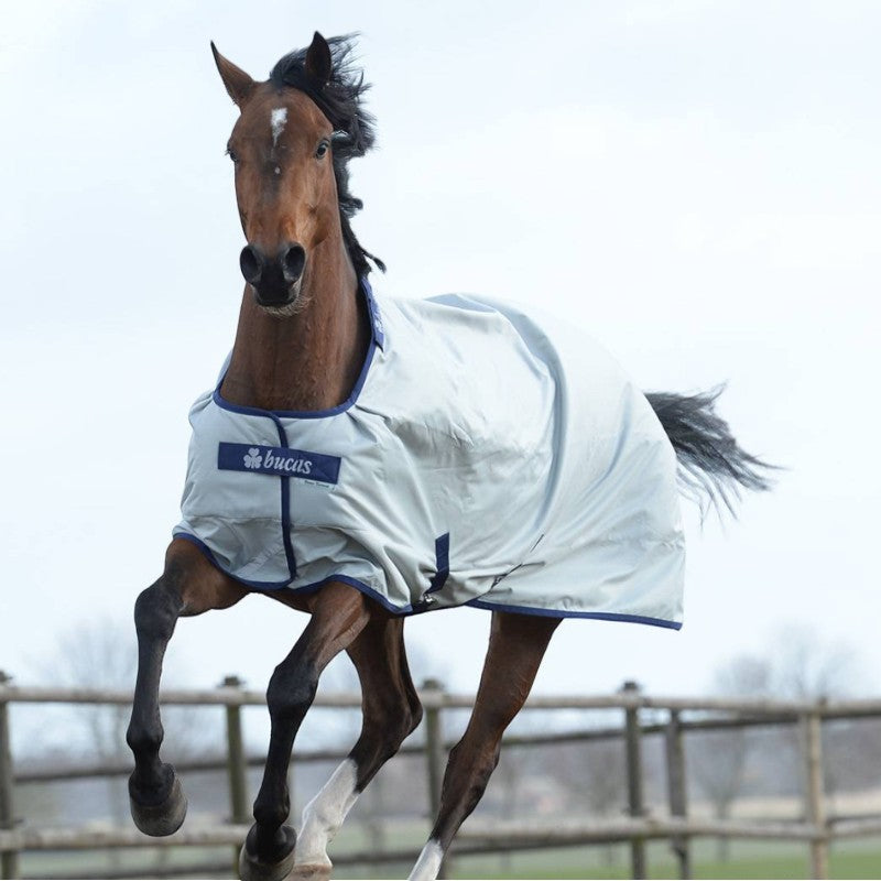 Bucas - Buiten deken Power Turnout Extra silver 300g 