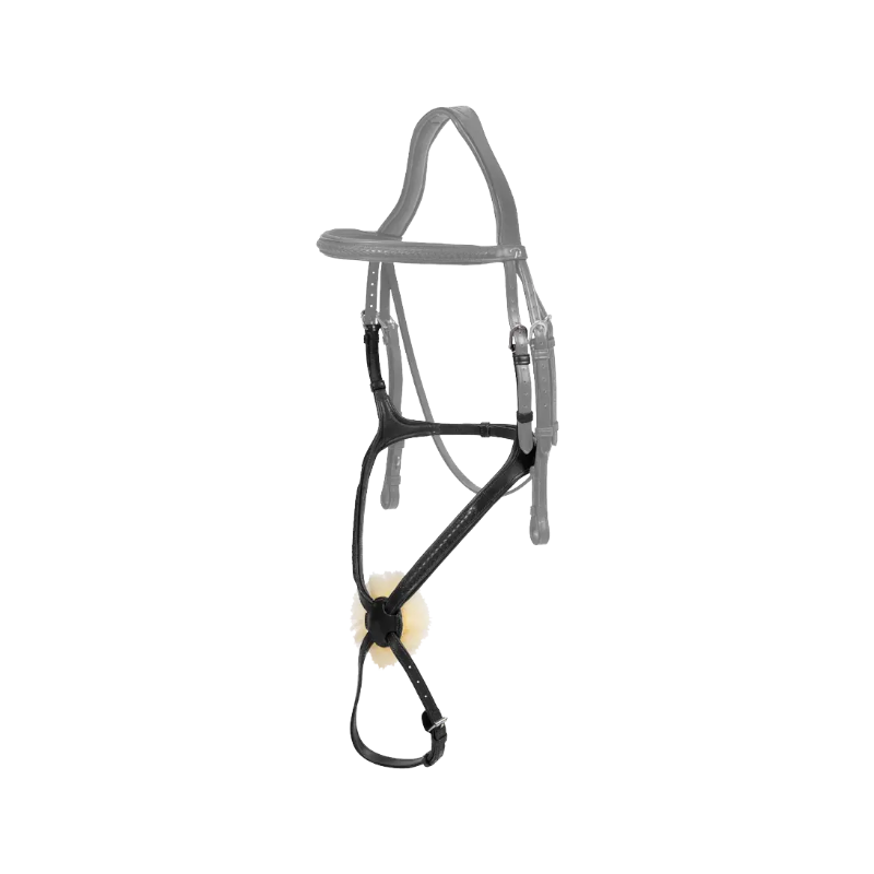 Dyon - Muserolle tressée en 8 English Collection noir | - Ohlala