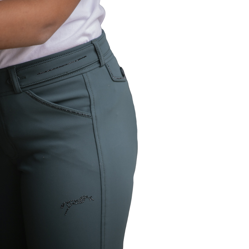 Eden by Pénélope - Pantalon d'équitation fille Élégance vert forêt | - Ohlala