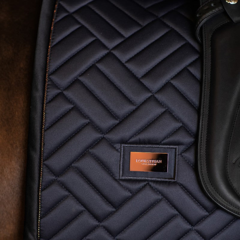 Equestrian Stockholm - Tapis de dressage Modern Dark Ocean marine | - Ohlala