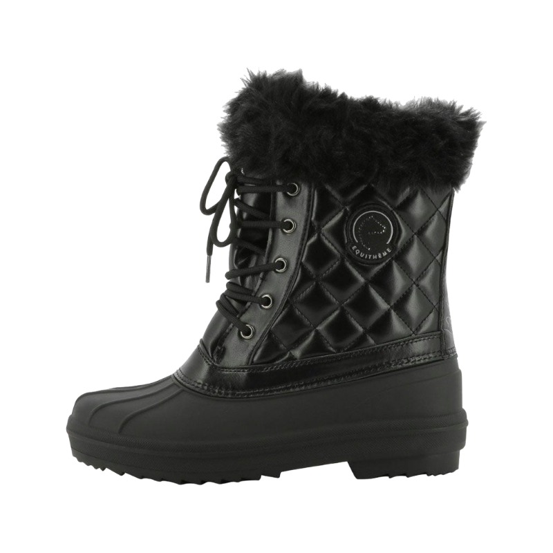 Equithème - Boots hiver "je t'aime" noir | - Ohlala