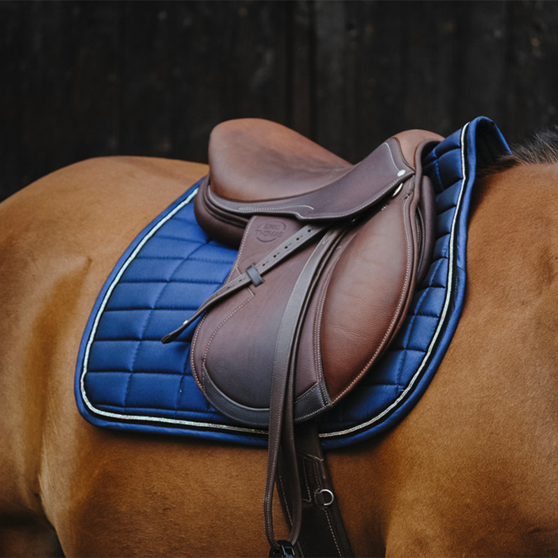 Equithème - Tapis de selle Domino bleu roi | - Ohlala