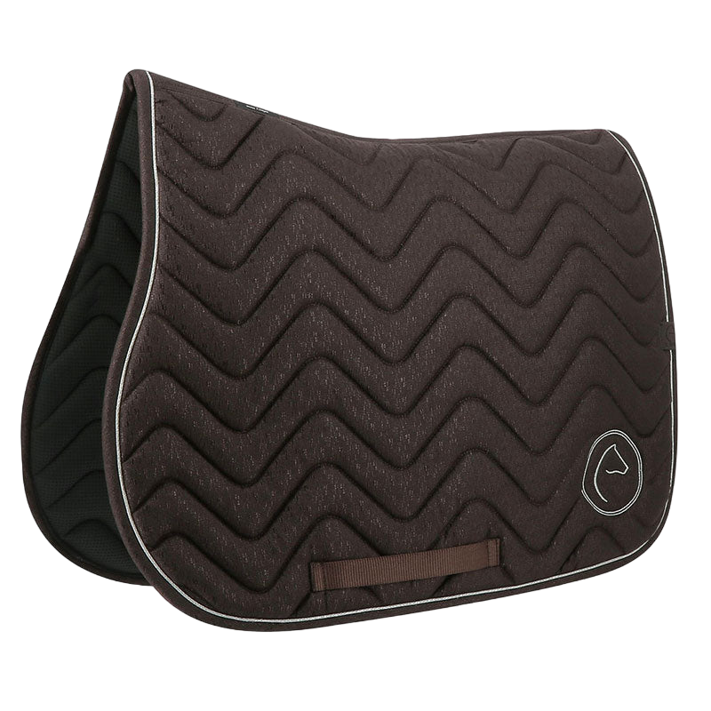 Equithème - Tapis de selle Rain marron | - Ohlala