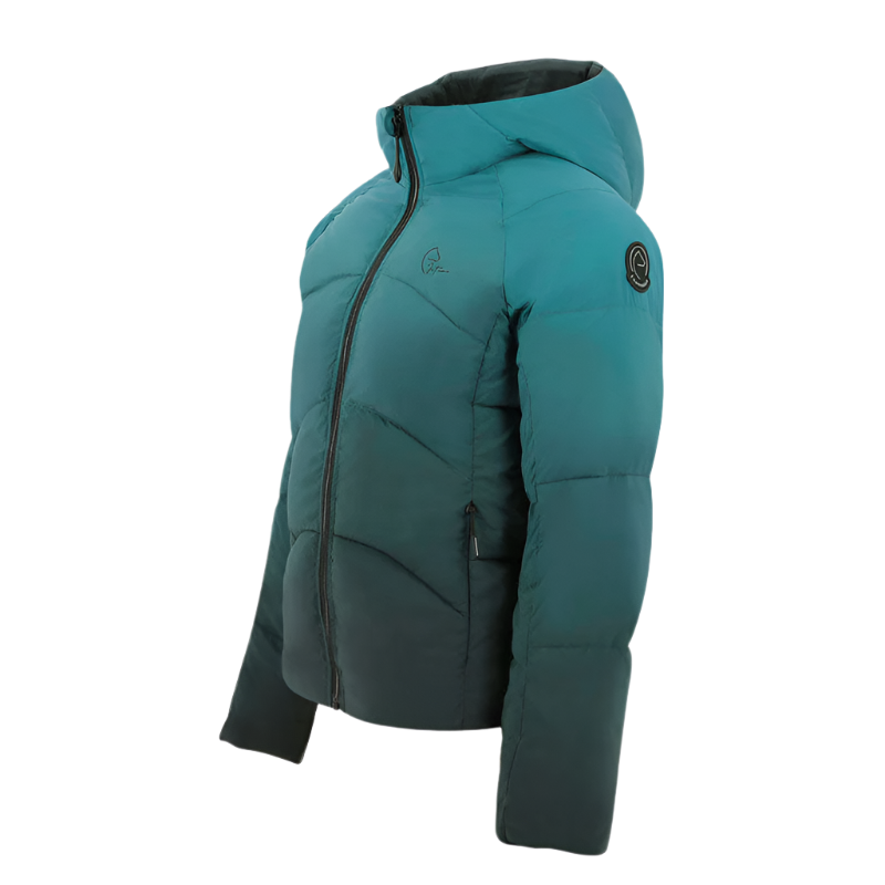 Equithème - Veste manches longues matelassée junior Laura turquoise