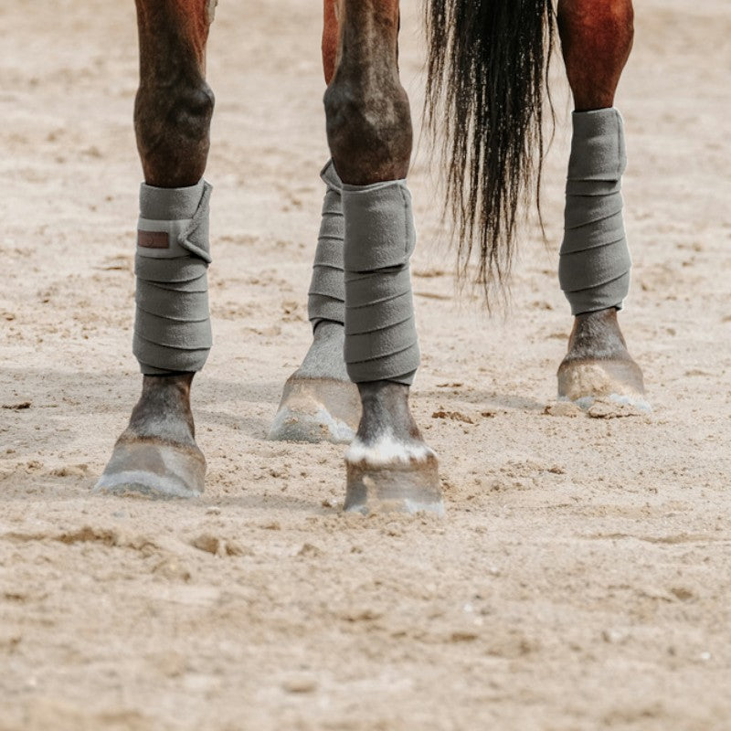 Equithème - Bandes de Polo 3M gris (x4) | - Ohlala