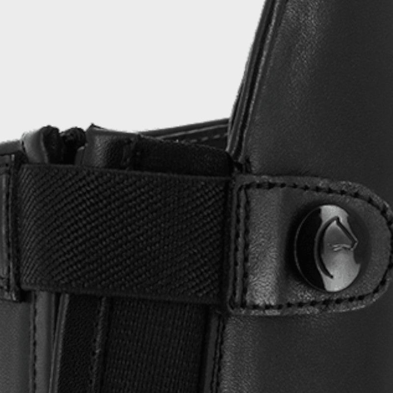 Equithème - Bottes enfant sans lacets noir | - Ohlala