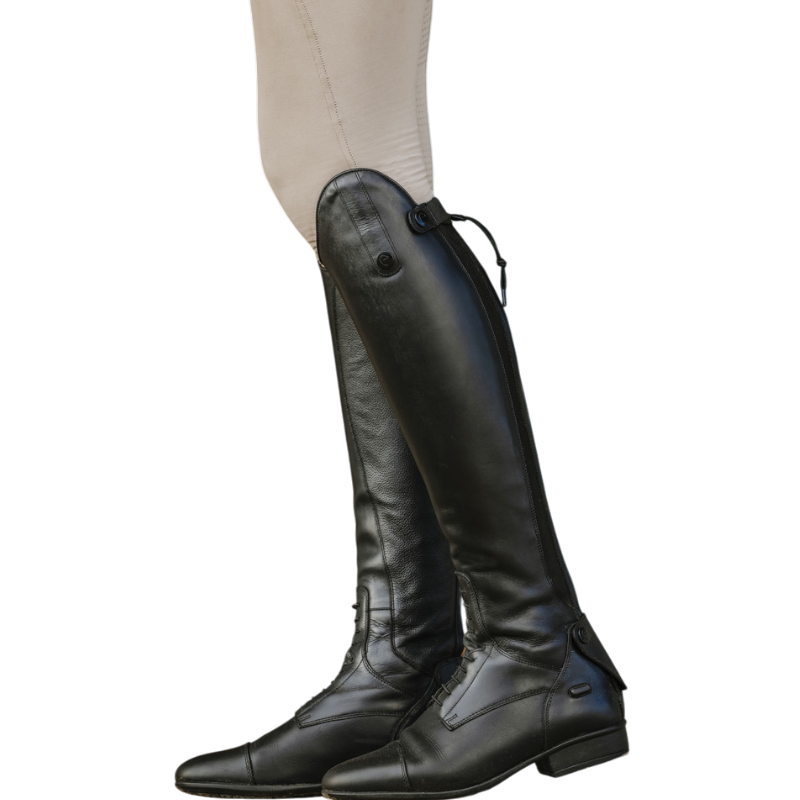 Equithème - Bottes d'équitation en cuir à lacets noir | - Ohlala