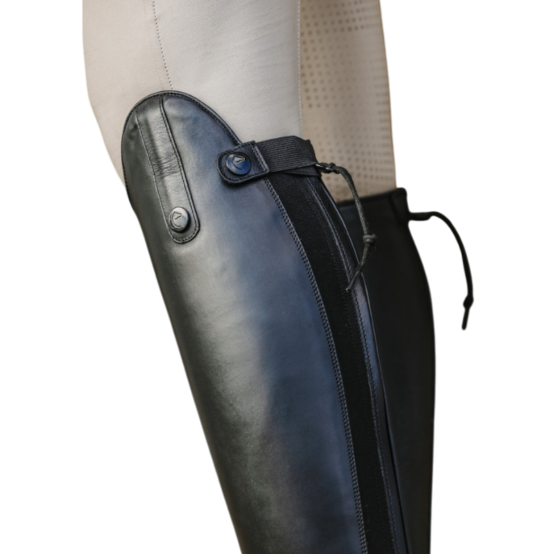 Equithème - Bottes d'équitation en cuir à lacets noir | - Ohlala