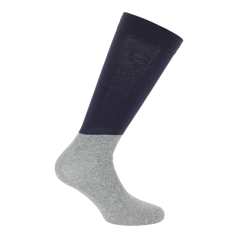 Equithème - Chaussette d'équitation Compet Je t'aime bleu x2 | - Ohlala