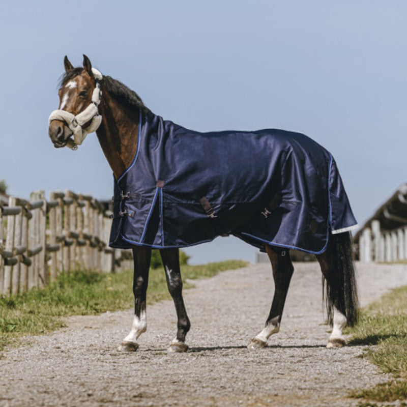 Equithème - Couverture d'extérieur Classic 1200D High Neck marine 0g | - Ohlala