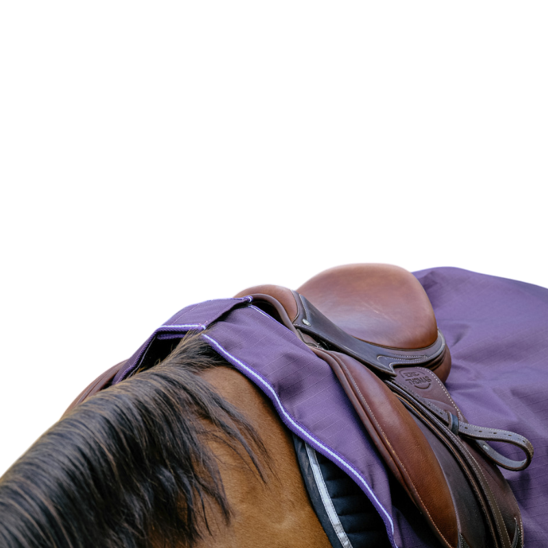 Equithème - Couvre-reins polaire Tyrex 600D prune | - Ohlala
