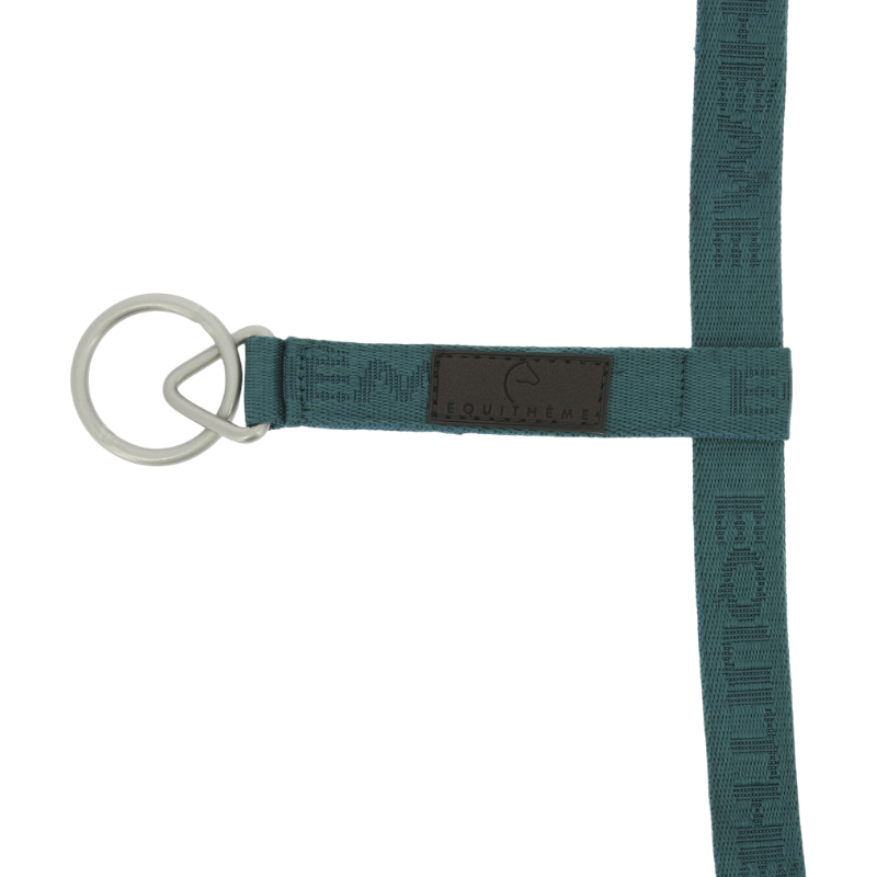 Equithème - Licol Nylon Jacquard bleu canard | - Ohlala