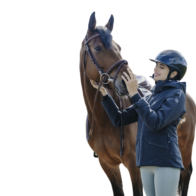 Equithème - Parka femme Maguy marine | - Ohlala