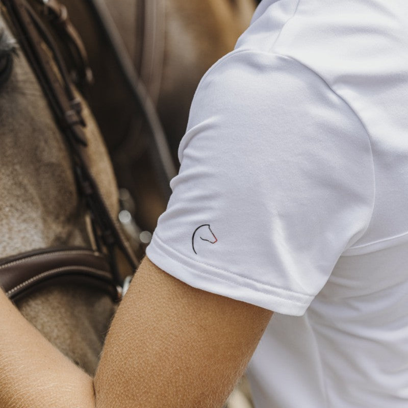 Equithème - Polo manches courtes femme Riyadh blanc | - Ohlala