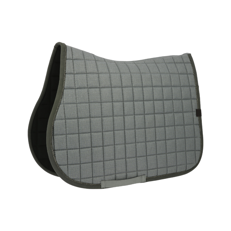 Equithème - Tapis de selle Chic gris | - Ohlala