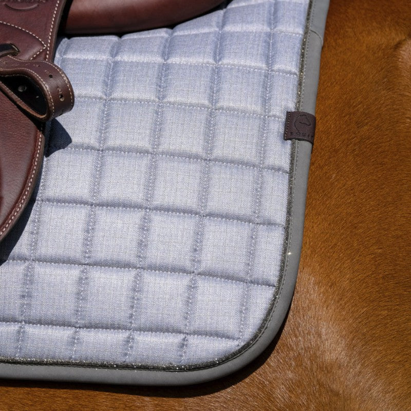 Equithème - Tapis de selle Chic gris | - Ohlala