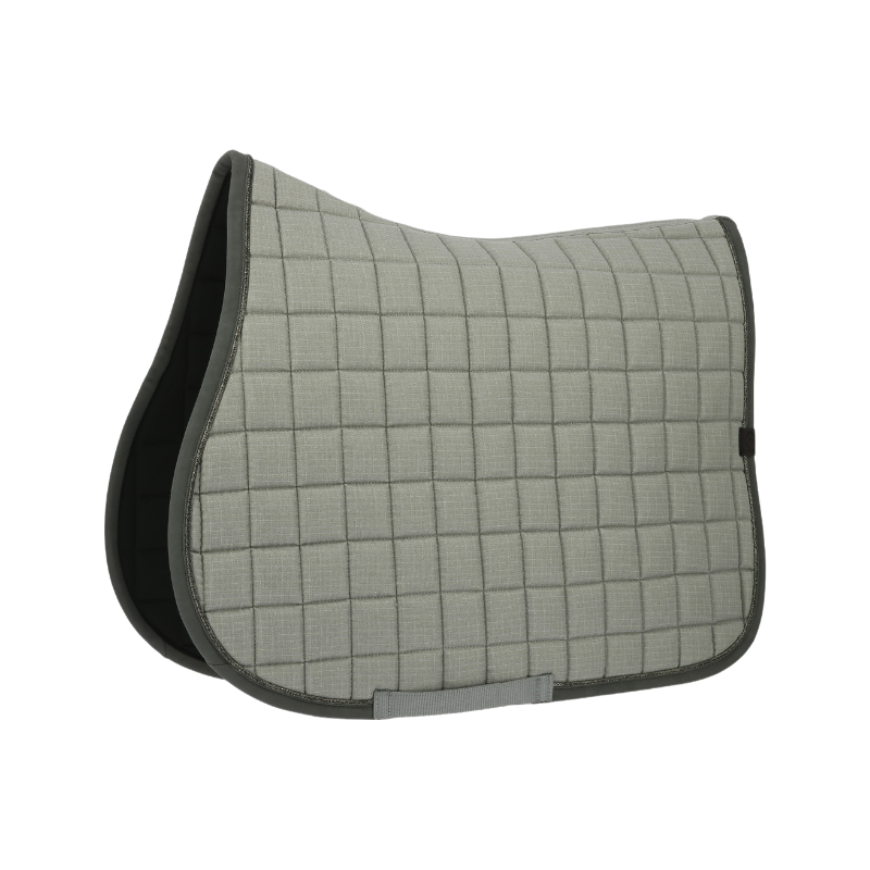 Equithème - Tapis de selle Chic gris clair | - Ohlala