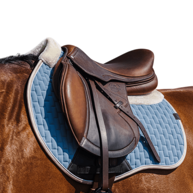 Equithème - Tapis de selle Dinard bleu ciel | - Ohlala