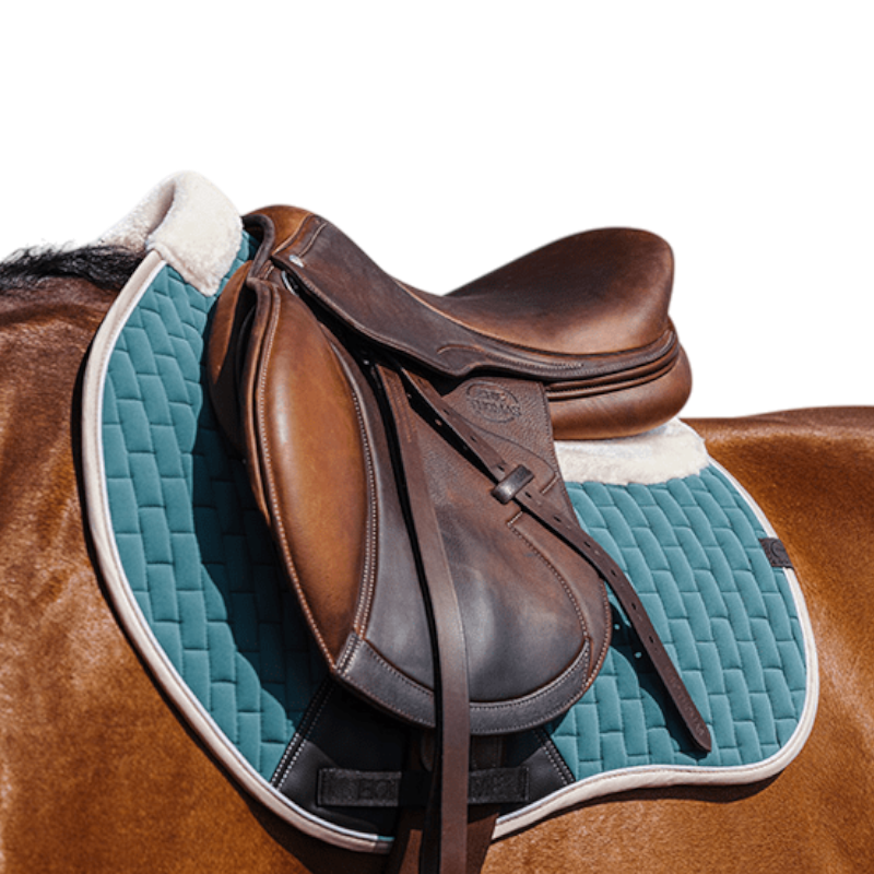 Equithème - Tapis de selle Dinard vert | - Ohlala